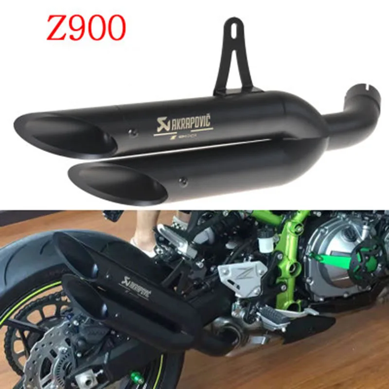 Слипоны для Kawasaki Z900 мотоцикл Akrapovic выхлопная труба 51 мм двойной выход выхлопные наконечники без дБ убийца Escape Moto