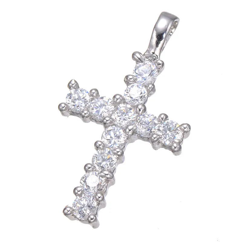 

Hot Trendy Jewelry Shining Zircon Cross Floating Charms For Jewelry Making Diy Micro Pave Pendant Charms Vintage Accessories