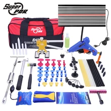 Super PDR Paintless Dent Repair Tools Pump Wedge LED Lamp Reflector Board slide hammer Hand Tool Kit PDR Dent Removal Tools