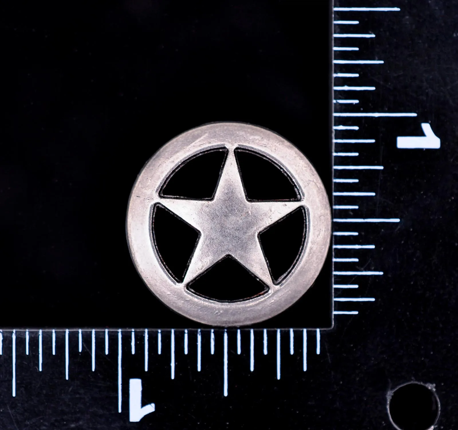 1" Brass Cowboy Texas Star Leathercraft Hatband Belt Handbag Stud Rivet Conchos Button Screwback 20pc