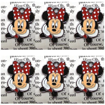 

10 Pcs Minnie Cartoon Charm Necklace/Bracelet/Earrings Pendants DIY Jewelry Making Accessories T-188