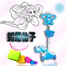 Детский самокат Bicicleta, игрушки, 4 флэш-колеса, для улицы, детский музыкальный трехколесный велосипед, автомобиль, горка для езды на велосипеде, игрушка, светодиодный светильник, регулируемая высота