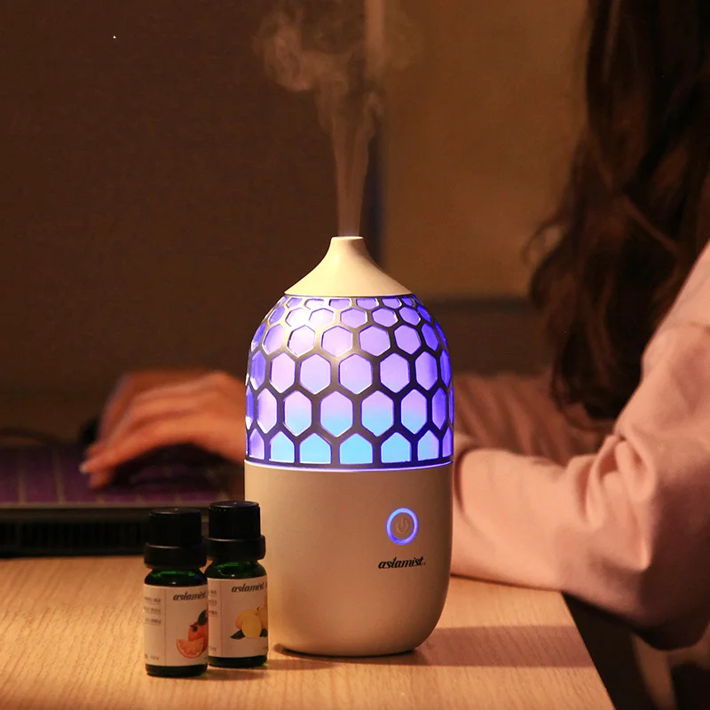 

Desktop DC24 Essential Oil Aroma Diffuser 90ML Capacity Ultrasonic Air Humidifier Colorful Night Light