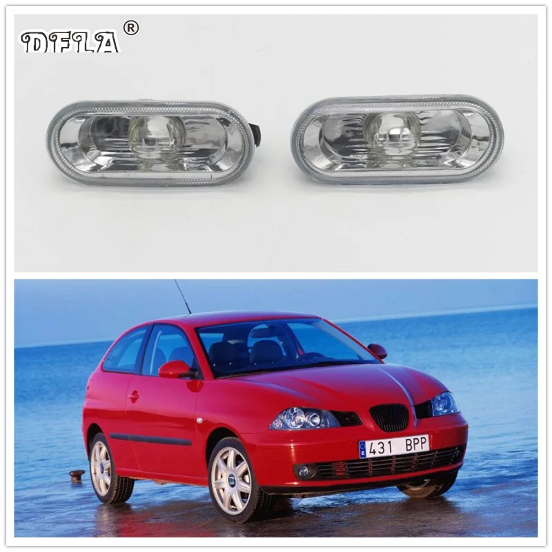 

2pcs For SEAT Ibiza 2002 2003 2004 2005 Car-Styling Side Marker Turn Signal Light Lamp Repeater