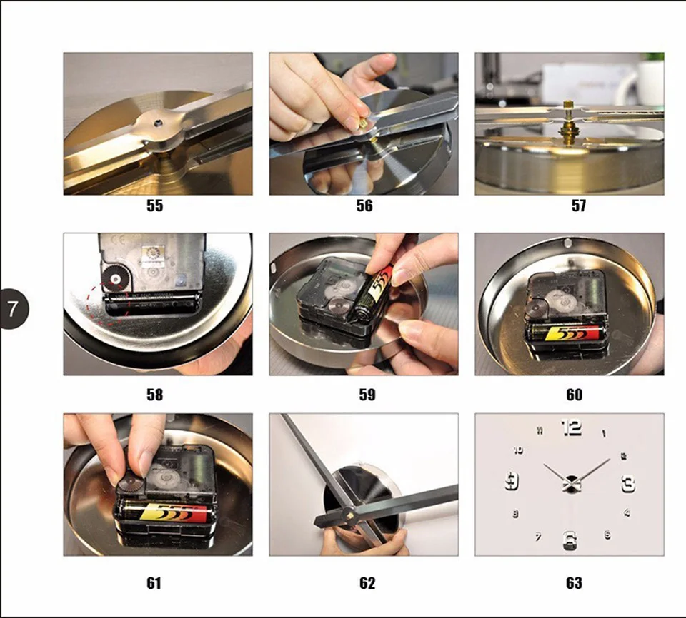 130 см x 130 супер большой DIY настенные часы акрил+ EVR металлическое зеркало супер большой индивидуальнные цифровые часы