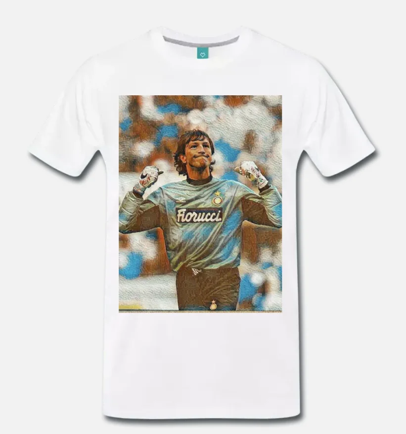 

T-SHIRT WALTER ZENGA INTER CALCIO VINTAGE ANNI 80 2 - ARTWORK - S-M-L-XL-2XL-3XL