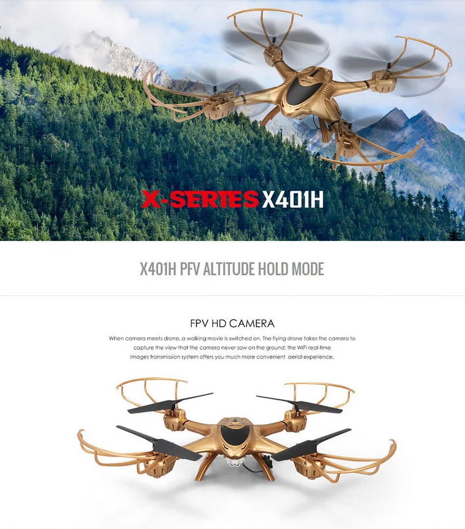 2016 New MJX X401H WIFI FPV 720P HD Camera drone RC Quadcopter APPTransmitter Dual Mode1 (3)