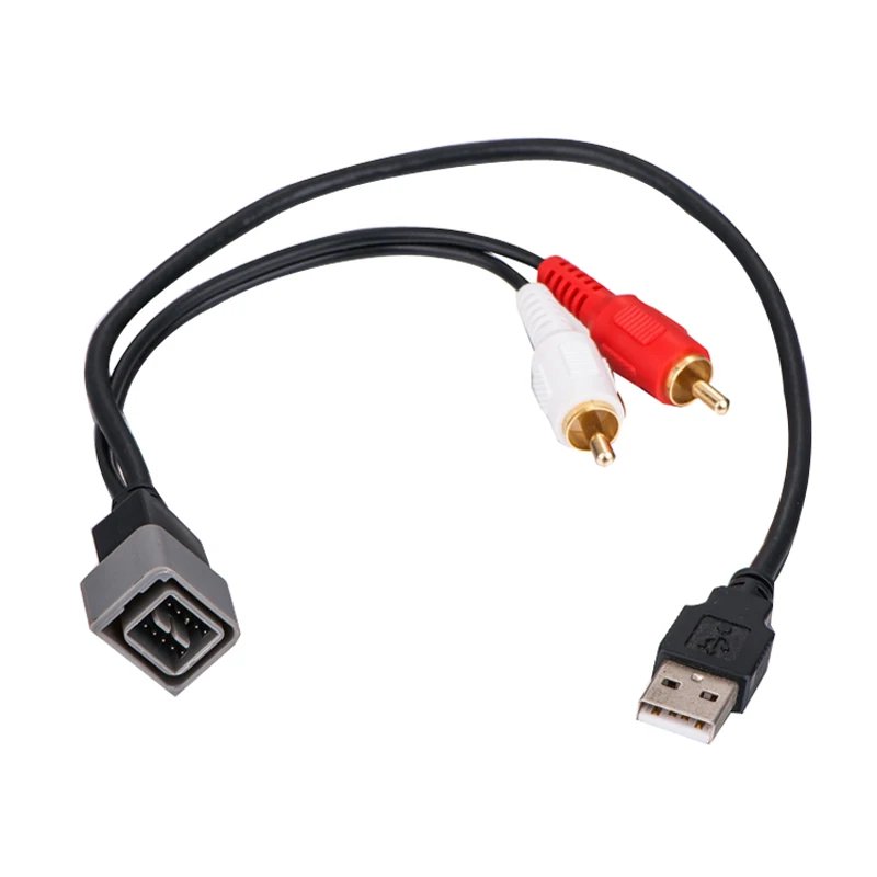 Nissan CD Changer Audio Input USB 2RCA Cable Adapter