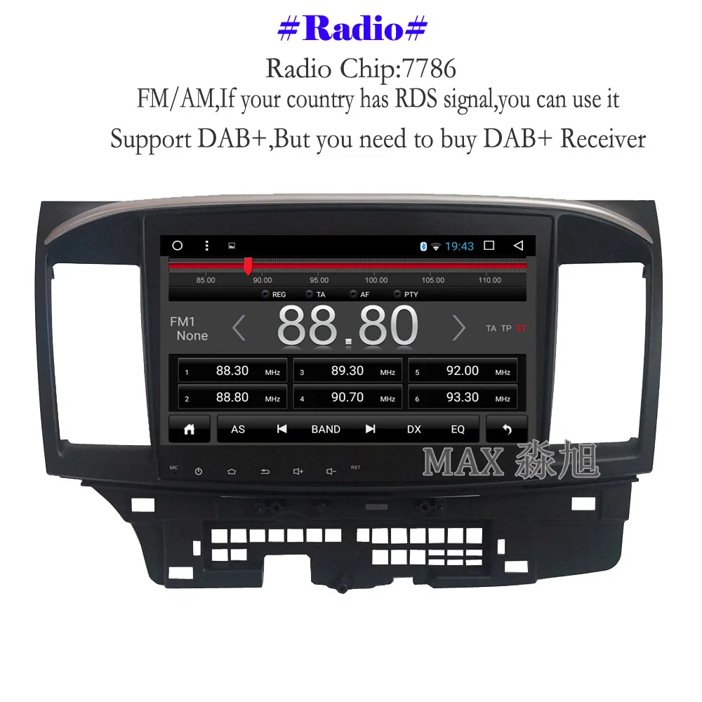 Discount MAX Android 8.1 Car DVD Player for Mitsubishi Lancer Car Radio RDS GPS Navigation system Free Map Bluetooth Call swc mirror link 3