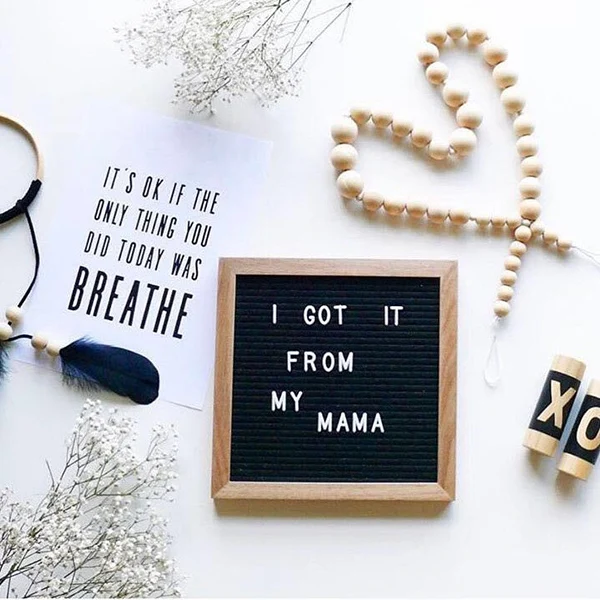 Felt Letter Board Wooden Frame Changeable Symbols Numbers Characters Message Boards for Home Office HG99