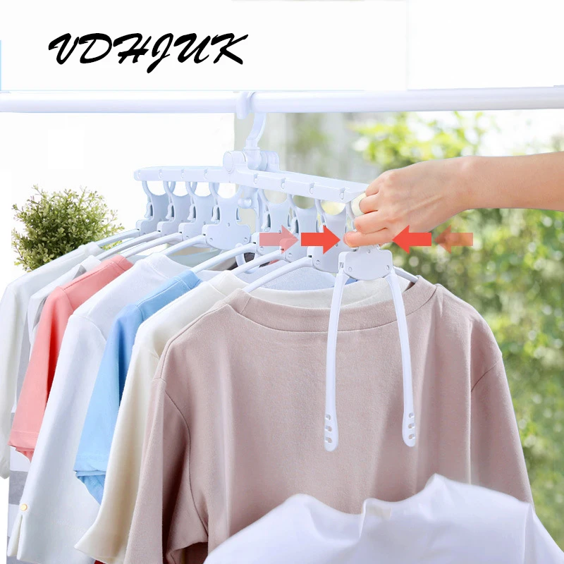 

Drop shipping 2018 new 8 in 1 multi-function magic scalable folding 360 degrees Can rotate Clothes hanger rack