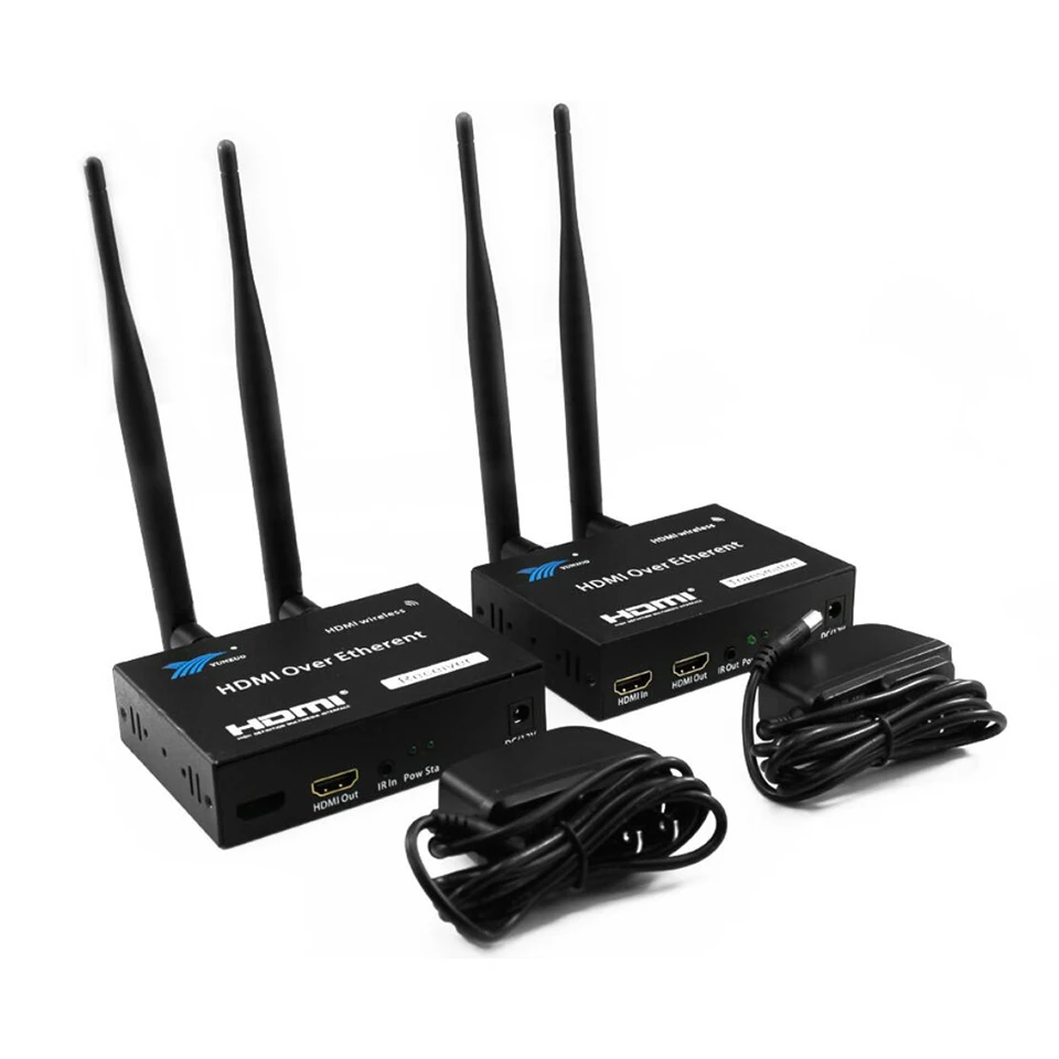  200M Wireless Extender 2.4GHz/5GHz HD 1080P HDMI 1.3 HDMI Extender Transmitter Receiver WIFI HDMI E