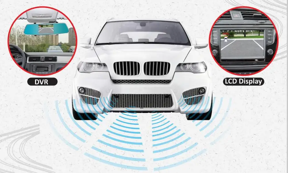 Автомобильная система видеонаблюдения для слепых зон с 4 передними цифровыми