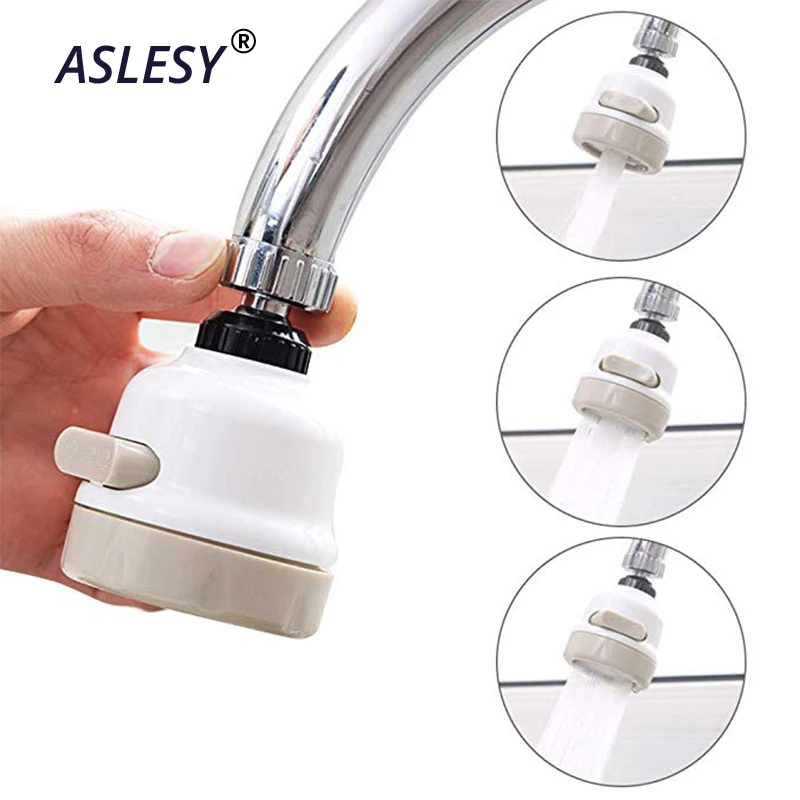 

Kitchen Faucet Head 360Rotate Water Saving Tap with 3 Modes Spray Head Moveable Nozzle Filter for Household Bathroom Accessories