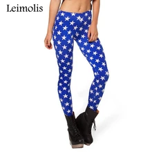 Leimolis, 3D принт, фитнес, пуш-ап, леггинсы для тренировок, женские, готические, ретро, синие, со звездами размера плюс, высокая талия, панк-рок, штаны