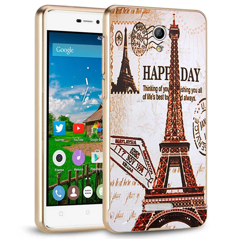 KOC-2276A_1_Paris Eiffel Tower Pattern Premium Aluminum Metal Frame & Acrylic Back Cover for Highscreen Power Five 5  Highscreen Power 5