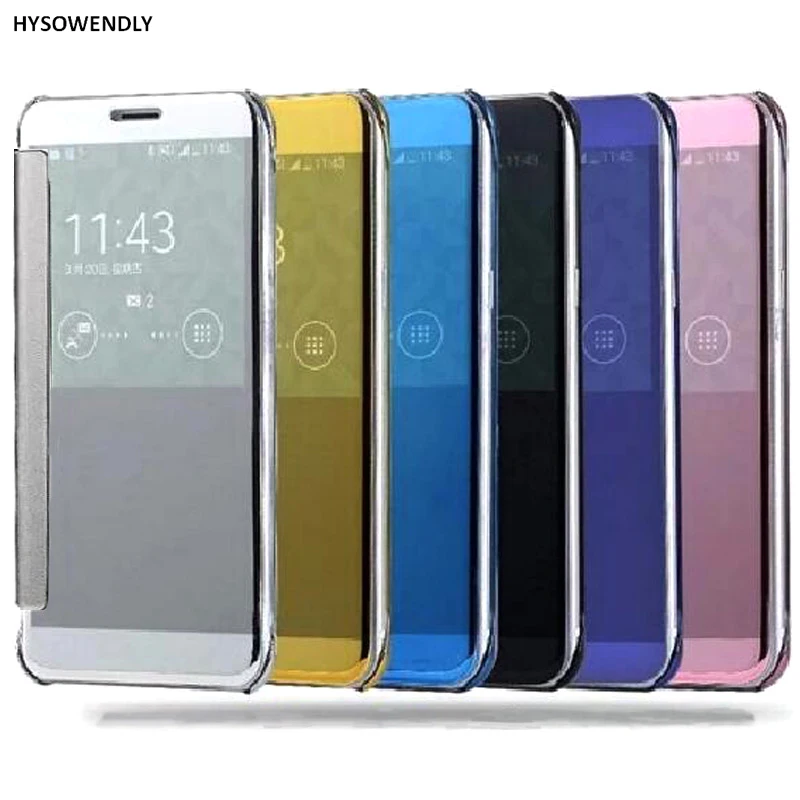 Smart View Electroplating Mirror Flip Leather Phone mirror case For LG