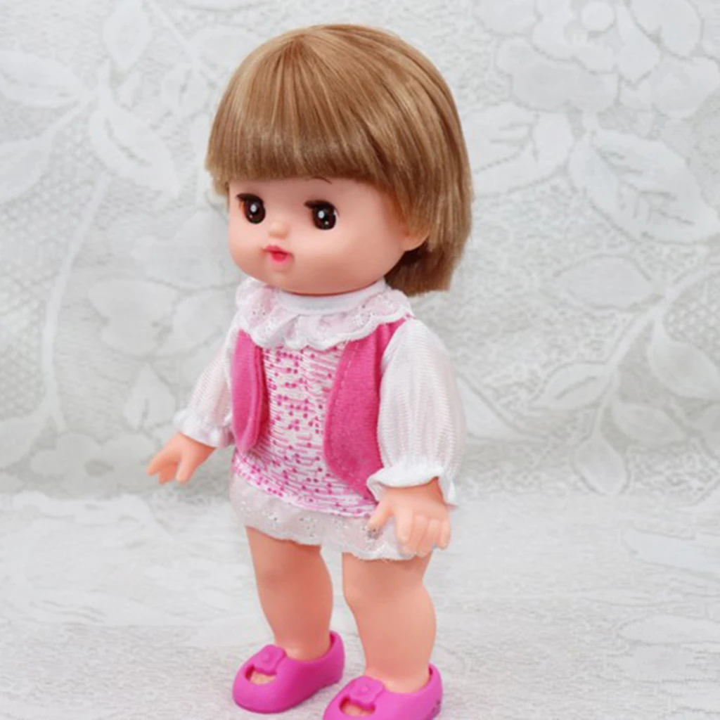 Popular Clothes Outfit Set False Two-piece Dress Skirt Tops  & White Underpants For Mellchan Doll Accessory