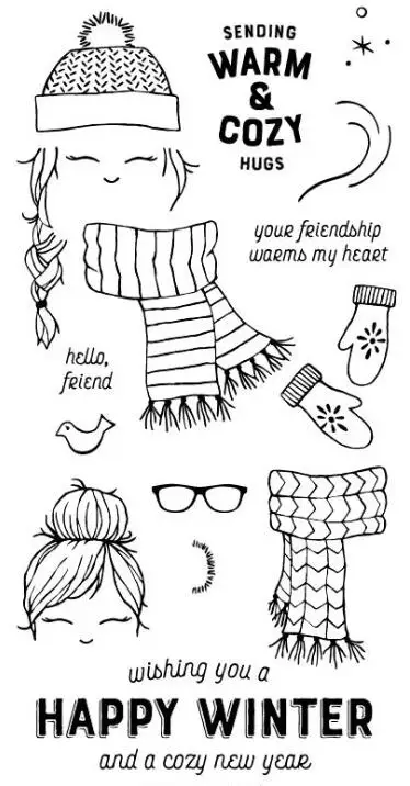 

Happy winter Transparent Clear Stamp for DIY scrapbooking/Card Making C214