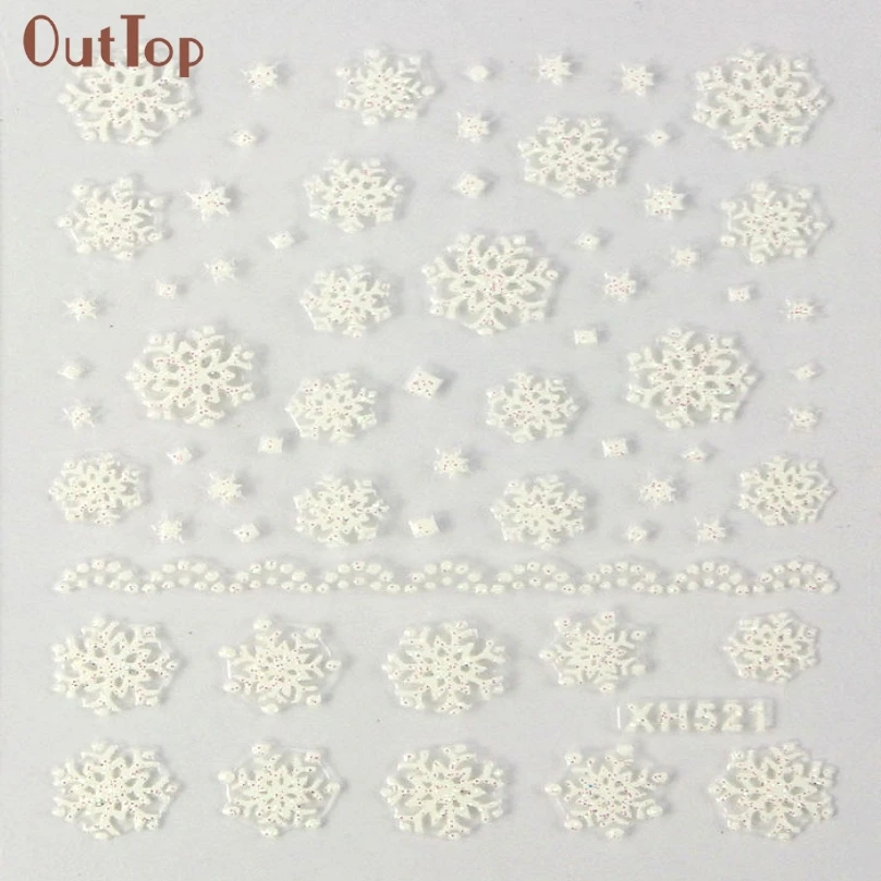 Beauty Gril 1PC Fashion Christmas 3D font b Nail b font font b Art b font