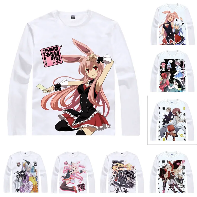 A Dark Rabbit Has Seven Lives T-Shirts Men Hip Hop Long Sleeve Anime Shirt Kurousagi Kuro Usagi Cosplay Motivs Women | Мужская одежда