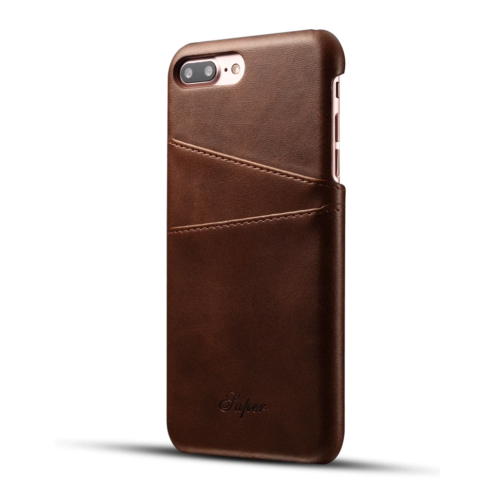 Новинка роскошный кожаный чехол для iPhone 8/8Plus Apple 7/7Plus задняя крышка модный