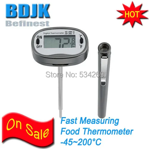 

Portable Digital Food Temperature Tester with Probe and Cover C/F Switch