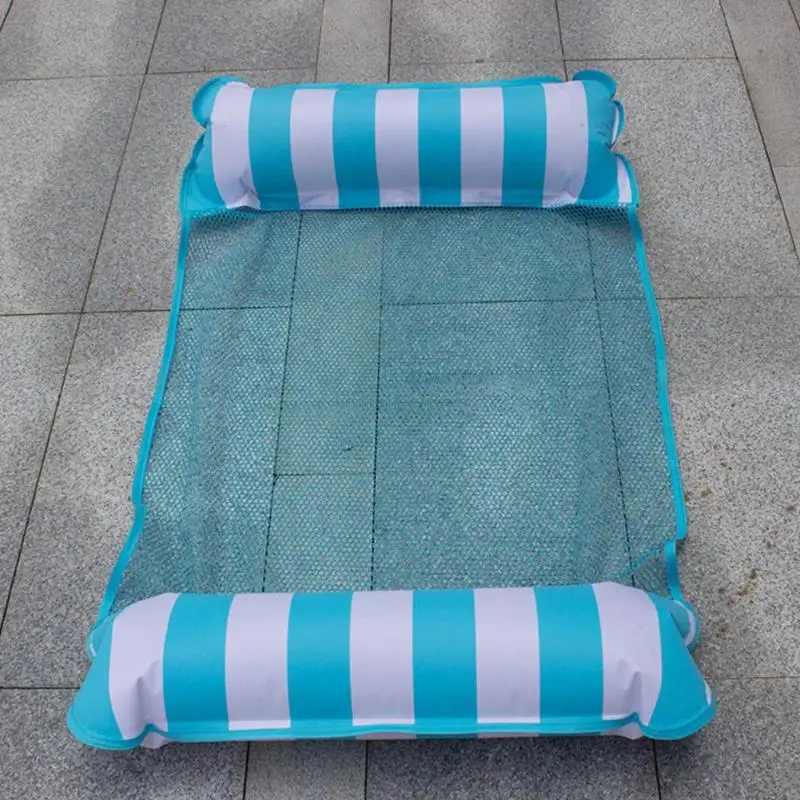 Новый Воздушный пляжный шезлонг плавающая кровать-гамак Складная задняя плавательный матрац водный аттракцион надувной диван стул Прямая