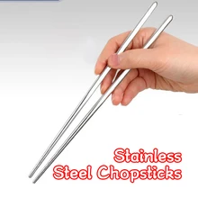 Из нержавеющей Стали Палочки Для Еды Палочками нескользящая Анти-пропустить Посуда Дизайн Темы Стильный Дизайн