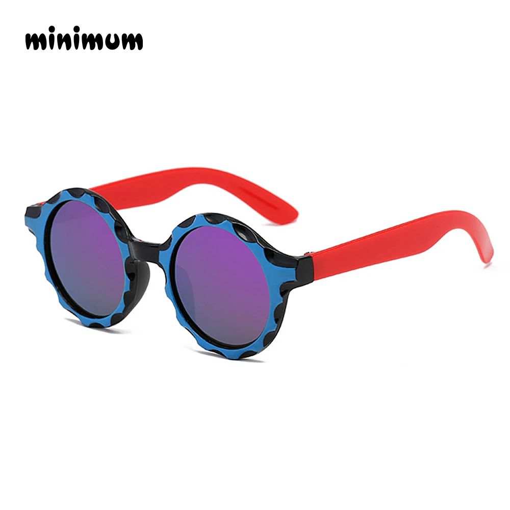 Минимальное солнце круглый милые детские солнечные очки UV400 девушка милые стаканы Детские безопасности ребенка удобные очки детский солнцезащитный экран солнцезащитные очки - Цвет линз: kids sunglasses