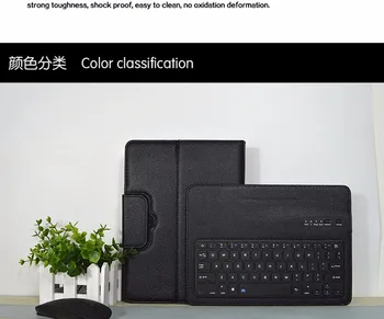 

Wireless Bluetooth Keyboard Case for Samsung Galaxy Note 10.1 2014 Edition P600 P601 P605 T520 Litchi Pattern Stand Funda Cover