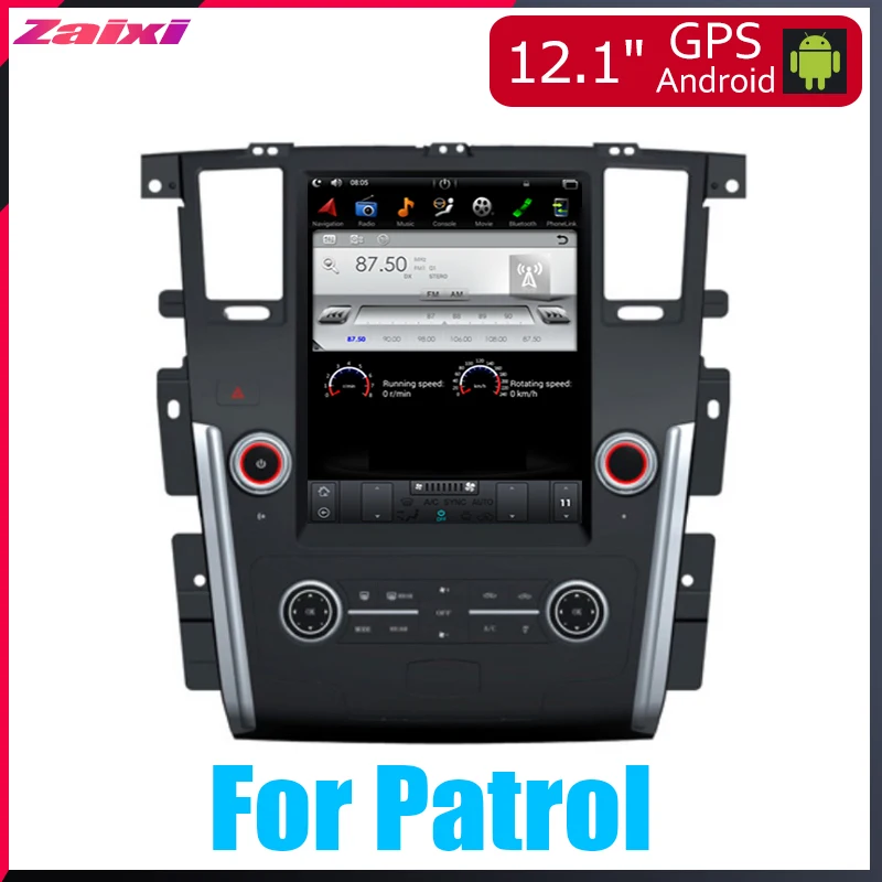 

ZaiXi 12.1" Vertical screen android car gps multimedia video radio player in dash for Nissan Patrol 2010~2019 car navigaton