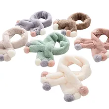 Шарф для мальчиков и девочек, мягкие плюшевые однотонные шарфы с рисунком лапы, сохраняющие тепло, милые дизайнерские подарки