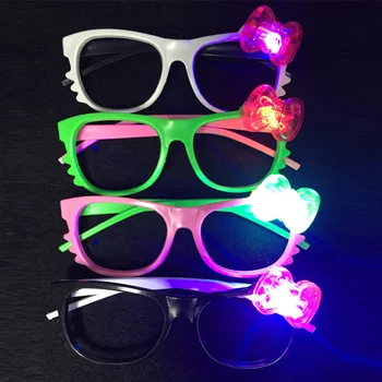 

Led Dance Free Shipping 10pcs Led Cartoon Light Up Glasses Toys Christmas Wedding Birthday Party Decoration Props Glow Sunglass