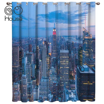 

COCOHouse Manhattan City Landscape Architecture Civil Aviation Antenna Window Treatments Curtains Valance Window Curtains Dark