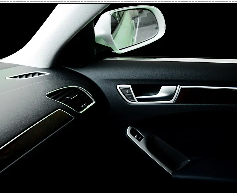 4 шт нержавеющая сталь автомобиль внутренняя отделка дверей наклейки для Audi A4 A5
