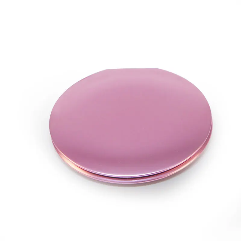 Pink Round Makeup Mirror Thin Portable Folded Mirror Customized Company