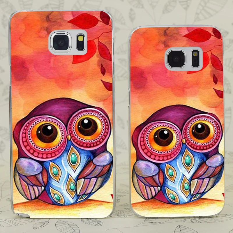 C0865 Owl S First Fall Leaf Transparent Hard PC Case Cover For Samsung Galaxy 3 4 5 6 7 Mini Edge Plus Note 9 |