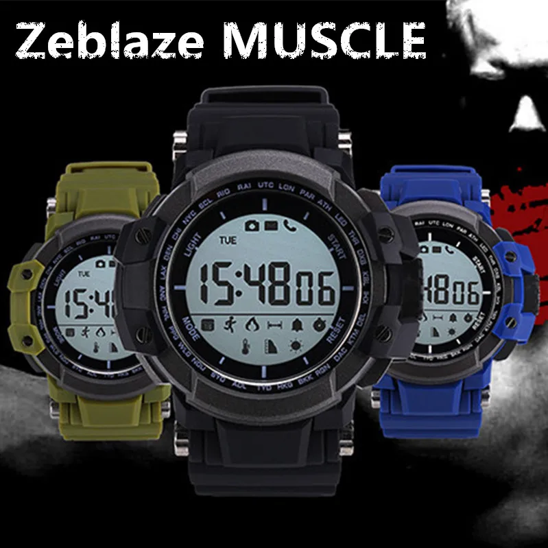 

Zeblaze MUSCLE IP67 Waterproof Smartwatch Bluetooth Remote Camera Call Reminder Pedometer Fitness Tracker Wearable Smart Watch