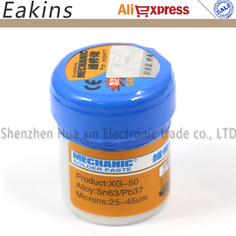 1PCS/Lot Original HK MECHANIC BGA Solder Paste Welding Flux Soldering Tin Cream Sn63/Pb37 25-45um XG-50
