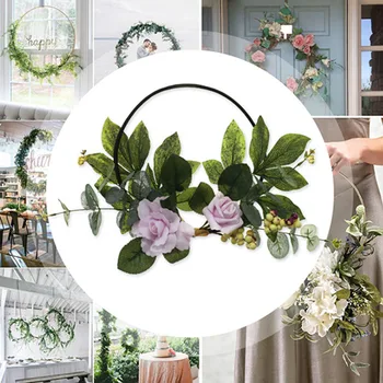 

23cm Wreaths Door Perfect Quality Artificial Garland Artificial Flowers For Wedding decor Home Party Decor Hanging Wall Decor