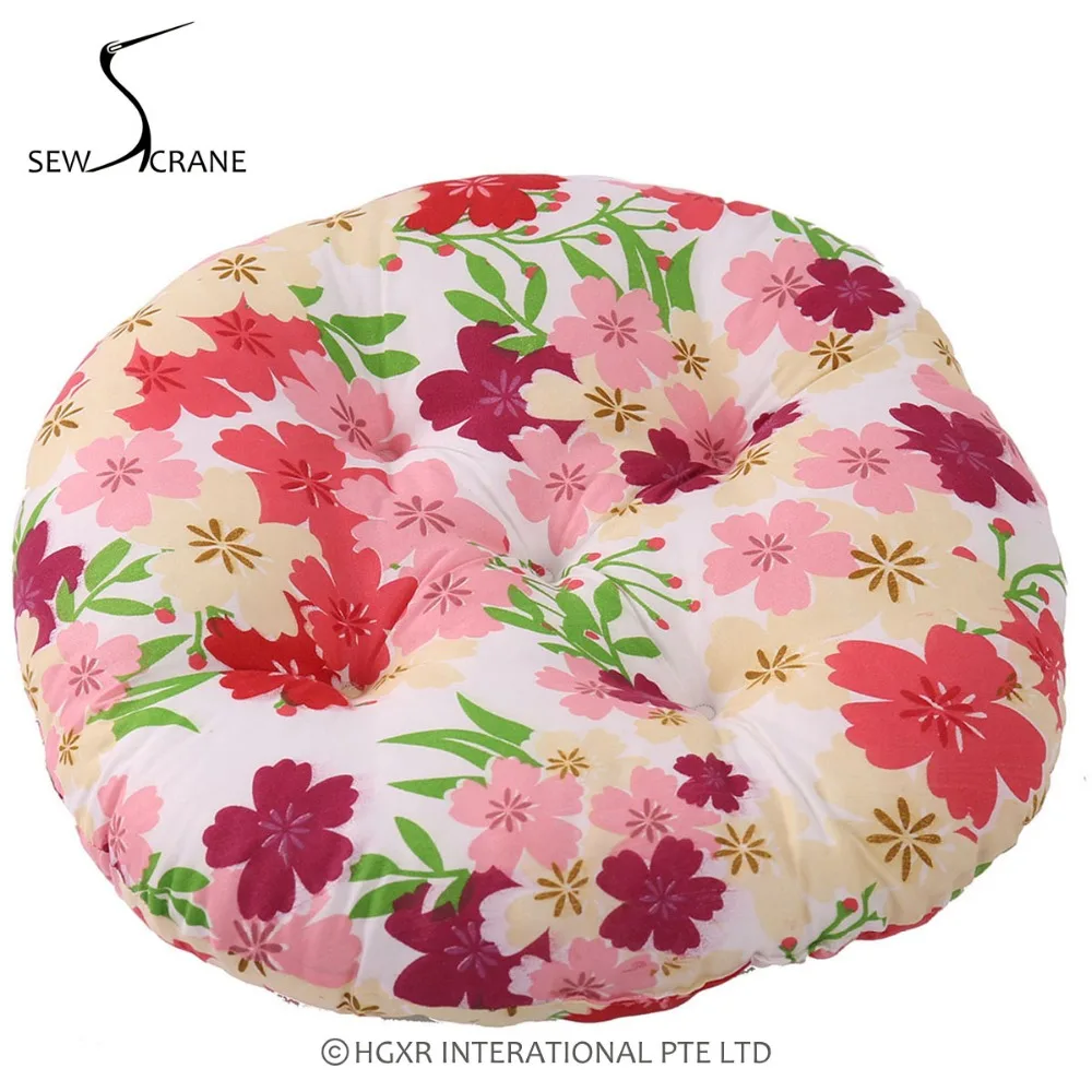 SewCrane Vintage Floral Japanese Seating Functional Cushion Round Floor