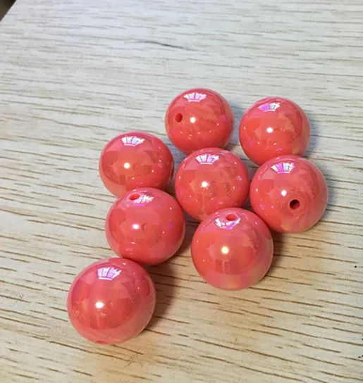 

Newest ! AB guava color 20MM 100pcs/lot chunky Acrylic beads ,Chunky beads for fashion necklace Jewelry!!