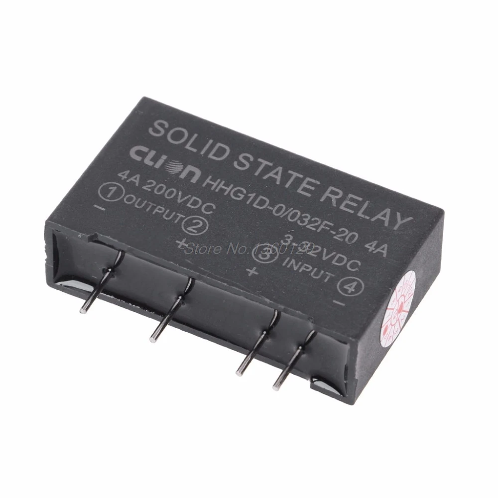 

Input 3-32V DC Output 4A 200V DC Relay Board 4 Pin Solid State High Power Relay DEC07 Dropship