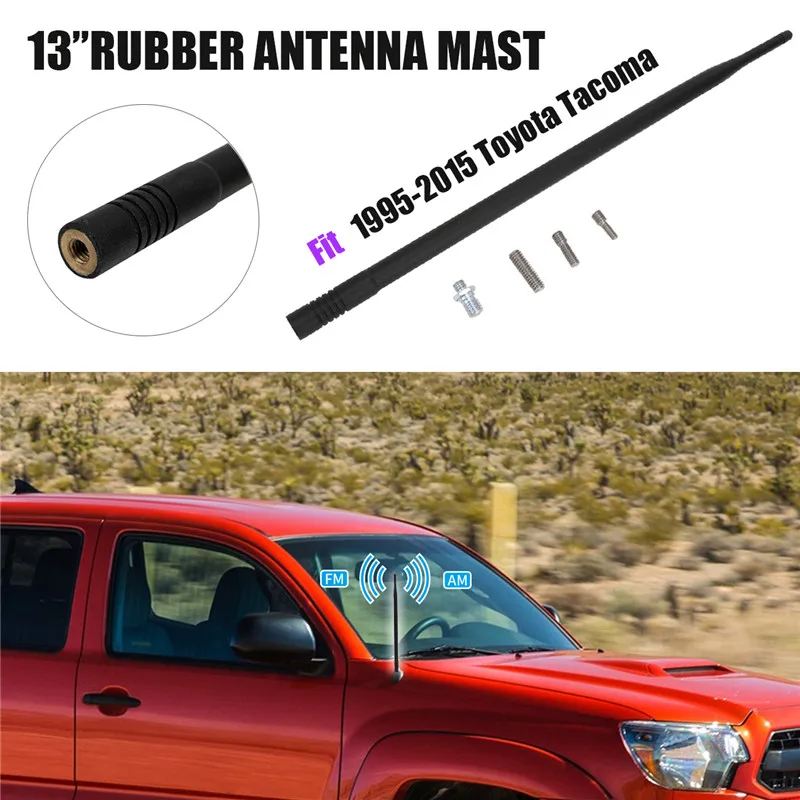 KOLEROADER 13 Car Antenna FM Radio Antenna Rubber Antena For Toyota Tacoma 1995 - 2015 Auto Signal Amplifier Booster Aerial Mast (8)