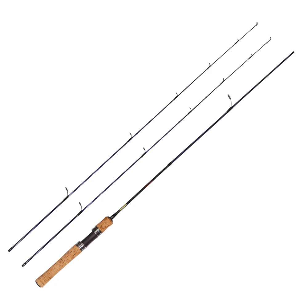 UL caña de pescar giratoria carbono 1,68 m doble puntas 2-6g peso señuelo 3-7lb peso de la línea varillas ultraligeras para lucio trucha