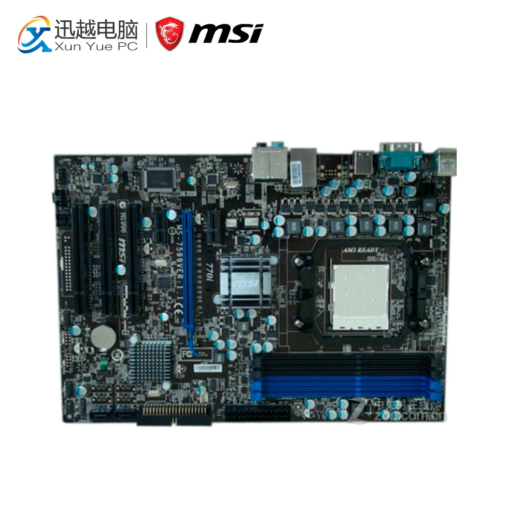 

MSI 770i Desktop Motherboard 770 Socket AM3 DDR3 16G STAT2 USB2.0 ATX