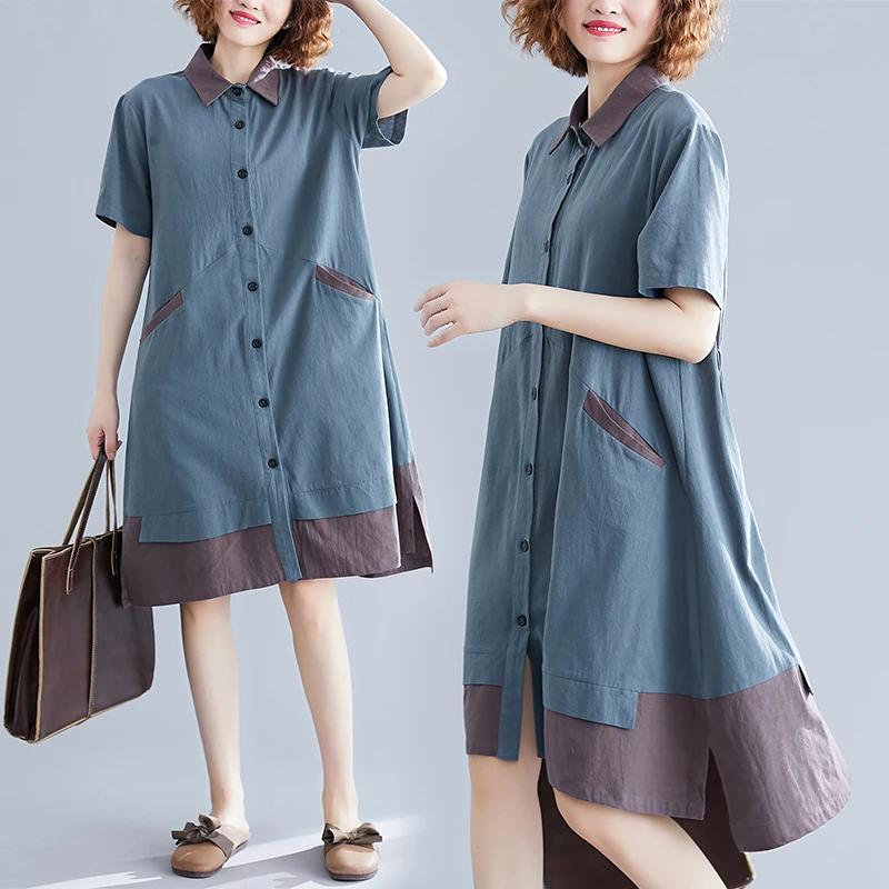 

2019 New Arrive Summer Maternity Dress Woman Casual Patchwork Large Size Dresses Pregnant Woman Dress MD-01351