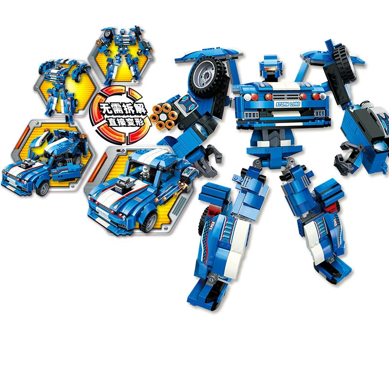 

823pcs Children's building blocks toy Compatible Legoingly city Explosive Ranger Hurricane Roadmaster Deformation Robot boy gift