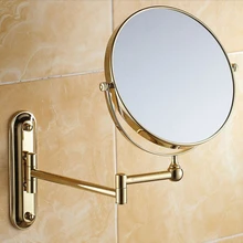 Зеркало для ванной комнаты Золотое 8 дюймов настенное Латунное 3X/1X увеличительное зеркало складное зеркало для макияжа косметическое зеркало подарок для леди